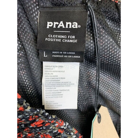 Prana Shorts Mens Large Black Floral Bowie E-Waist Short Water Friendly Lined - Picture 4 of 9